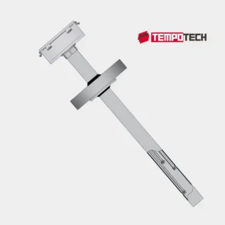 Guided-tube multipoint thermocouple assembly with process flange and heat sink contact sensors