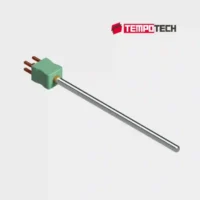 Platinum sheath thermocouple Type R, S and B with plug for high-temperature measurement