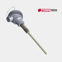 TC100 High-Temperature Thermocouple with Ceramic Protection Tube TC100 high-temperature industrial thermocouple with connection head and ceramic protection tube