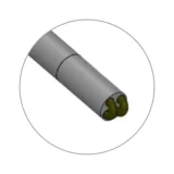 Close-up of TC111 duplex thermocouple junction inside ceramic insulation