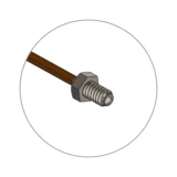 Close-up of the threaded mounting tip on the TC21 surface thermocouple showing secure bolt-style installation for reliable temperature sensing.