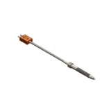 TC23 threaded melt bolt thermocouple with miniature connector, MgO mineral insulated cable, and threaded process mounting