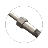 Threaded process connection and lock nut on the TC23 melt bolt thermocouple for secure industrial installation.