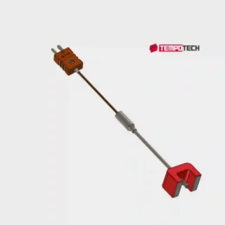 TC31 surface mount magnetic thermocouple assembly with connector and spring-loaded contact probe