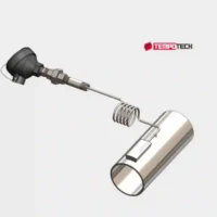 TC60-1 tube skin weld pad thermocouple with expansion coil and connection head