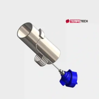 TC60-2 tube skin weld pad thermocouple with connection head and expansion coil for tube wall temperature monitoring