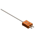 TC12 mineral insulated MGO-PAC thermocouple probe with standard male connector for direct immersion industrial temperature measurement.