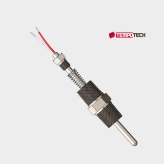 TC15 spring-loaded MGO replacement thermocouple element with threaded process fitting designed for industrial thermowell assemblies, OEM equipment, and accurate process temperature measurement.