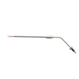 TC22 45-degree threaded nozzle melt thermocouple with stainless steel armor and MgO mineral insulated construction for extrusion equipment.