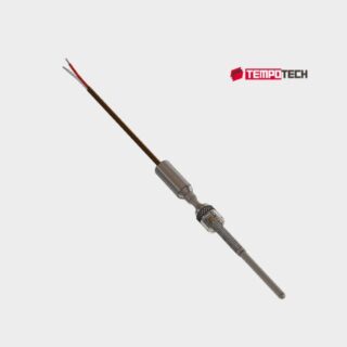 TC41 adjustable depth immersion thermocouple with PVC insulated lead wire and adjustable bayonet fitting for OEM and industrial temperature measurement.