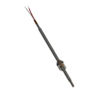 Complete TC43 Flexible Spring Bayonet Style Thermocouple with spring-loaded bayonet cap, stainless steel spring, and surface sensing probe for motors, bearings, plastics processing, packaging equipment, and industrial machinery.