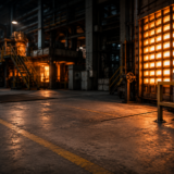 High-temperature industrial furnace used in heat treatment and process manufacturing with precision temperature monitoring.
